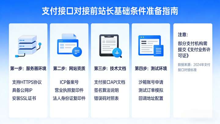 支付接口对接前，站长需要准备哪些基础条件？